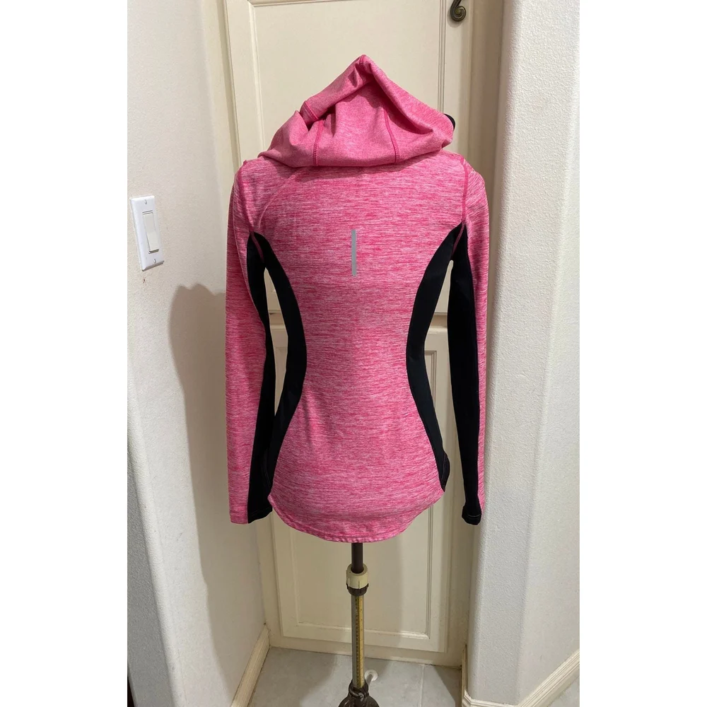 Reebok Active Hooded Jacket Petite XS/S Pink/Black - Picture 6 of 9